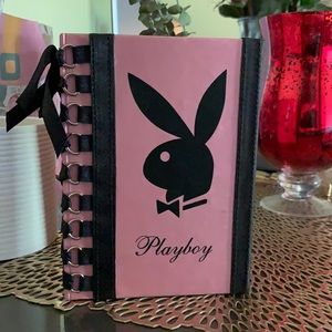 Vintage Playboy Bunny Pink & Black Satin Corset